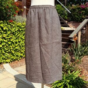 Valentino vintage wool herringbone midi skirt